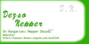 dezso nepper business card